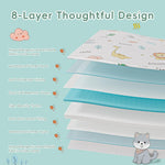 Trifold Pack and Play Mattress 38"x26" Pack N Play Mattresses for Baby Toddler, Portable Mini Crib Mattress for Playpen and Playard with Soft Breathable Waterproof Cover