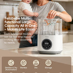 Feilizbebe Electric Steam Baby Bottle Sterilizer and Dryer and Warmer, Bottle Storage Sterile / Bottle Warmer / Heating Food Large Capacity Multifunctional All in One,Touch Screen & Auto-Shut