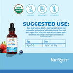 MaryRuth Organics USDA Toddler Liquid Drops | Zinc Sulfate | Immune Support Supplement| Skin Health | Vegan | Formulated for Ages 1-3 | Delicious Berry Flavor | 1 Month Supply | 2 Fl Oz