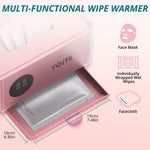 YGiTK Portable Baby Wipe Warmer —Dual Layer with Face Mask Heating Wet Wipe Warmer, 4-Level Temperature Adjustable,Large Capacity and Touch Control, Fast Heating for Newborn Night Care