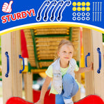 Playground Accessories Backyard Pirate Plastic Ship Playset Plastic Playground Equipment Set with Ship Wheel, Telescope, Safety Handlestoy Phone for Outdoor Playhouse Treehouse Playset(Blue, Yellow)