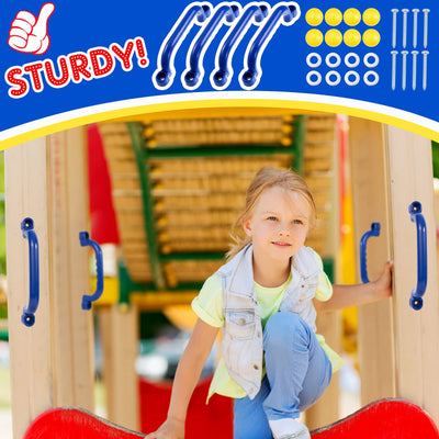 Playground Accessories Backyard Pirate Plastic Ship Playset Plastic Playground Equipment Set with Ship Wheel, Telescope, Safety Handlestoy Phone for Outdoor Playhouse Treehouse Playset(Blue, Yellow)