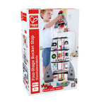 Hape Four Stage Toddler Rocket Ship Playset | A Wooden Spaceship Toy with Real Life Space Shuttle Designs