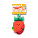 Melissa & Doug Multi-Sensory Peek-a-Boo Berry Take-Along Clip-On Infant Travel Toy Stroller Toy for Baby Newborn to 12m+