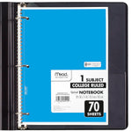 Mead Spiral Notebook, 6 Pack, 1 Subject, College Ruled Paper, 7-1/2" x 10-1/2", 70 Sheets per Notebook, Assorted Bright Colors (830050-ECM)
