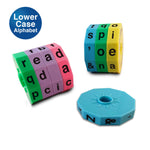 Geospace Read Spin Education Game for Kids – A Handheld Magnetic Spelling Game with Storage Pouch (Lower Case Letters)