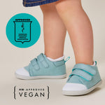 Ten Little First Walker Baby Shoes & Toddler Shoes for Boys & Girls - Lightweight, Breathable Cotton Baby Walking Shoes - Non-Slip, Wide-Feet Walking Shoes for Babies - Ocean Blue, Size 5