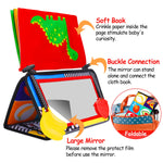 Tummy Time Baby Mirror Infant Toys Newborn 0 3 Months Brain Development Crinkle Cloth Book Teether Black and White High Contrast Baby Toys 2 4 5 0-6 Month Boys Girls Shower Gift Easter Basket Stuffers