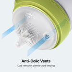 Comotomo Silicone Replacement Nipples for Baby Bottle Gen 2 (2026 Release) - Soft, Silicone Nipples with Dual Anti-Colic Vents Designed for Natural Latch (Pack of 2), Slow Flow (0-3 Months)