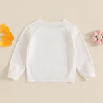 Infant Baby Girl Cardigan Sweater Long Sleeve Button Up Knit Sweatshirt Jacket Toddler Baby Girl Fall Outfits (White, 0-6 Months)