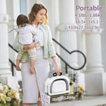 Kerbwry Collapsible Baby Bathtub for Newborn to Toddler (0-18 Months) - Foldable Baby Bath Tub with Soft Towel, Newborn& Infant Bathtub for Travel and Outdoor, Grey