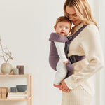 BabyBjörn Baby Carrier Mini, Cotton, Dark Purple | Newborn Carrier (7-25 lbs), Ergonomic, Easy-to-Use