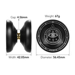 Lixada Professional Yoyo Competitive Aluminum Yoyo Ball Yo Yo Gift with 5 Replacement Yoyo Strings and Glove Great for Beginners and for Advanced String Yo-Yo Tricks Looping Play Color Optional