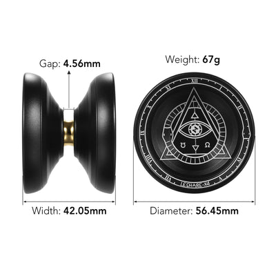 Lixada Professional Yoyo Competitive Aluminum Yoyo Ball Yo Yo Gift with 5 Replacement Yoyo Strings and Glove Great for Beginners and for Advanced String Yo-Yo Tricks Looping Play Color Optional