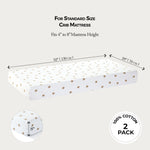 Dreamology Crib Sheets Cotton,2 Pack,Soft,Standard Crib Sheets,100% Cotton Crib Sheet,for Boy,Girl, Baby Mattress Sheets and Toddler Bed Sheets, 28x52 Crib Mattress Sheets | Brown and Flowers