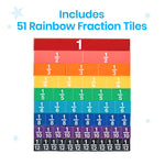 hand2mind Plastic Rainbow Fraction Tiles, Montessori Math Materials, Fraction Manipulatives, Unit Fraction, Fraction Bars Math Manipulatives, Fraction Games, Homeschool Supplies (Set of 51)