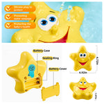 Bath Toys for Toddlers, Starfish Baby Bathtub Play Toys, Floating Fountain Pool Water for Infant Baby Bath Spray Toys with 5 Sensory Textures