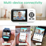 Simyke Smart Video Baby Monitor with Camera and Audio,Dual Mode,WiFi On/Off Switch,2.8inch Display,App,1080p Camera,1500ft Long Range,Night Vision,Feeding Clock,Temperature Detection,2-Way Talk
