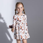 PATPAT Toddler Girl 2-Pack Long Sleeve A-line Dress Set Holiday Parties & Winter Photos, Red Christmas, 6-7 Years