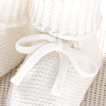 Hadetoto Baby Booties Newborn First Walkers Cozy Shoes Warm Knit Soft Booties for Toddler Infant Boy Girl