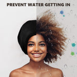 2 Pack YOGINGO Extra Large Swim Cap for Women and Men Adult Youth,Waterproof Silicone Swim Cap for Very Long Hair, Thick Curly Hair & Dreadlocks Braids Weaves Afro Hair (Black)