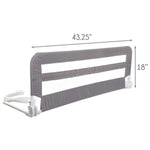 Little Chicks Fold Down Sydney Toddler Bed Rail Guard - Extra Long 43.25in - Fits Twin, Full and Queen Size Mattress with Anchor Safety System