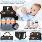 SHITIESHOU Diaper Bag Backpack Baby Bag, Baby Girl Boy Diaper Bag for Dad Mom with Pad, 16 Pockets, Pacifier Case, Large Diaper Bags Unisex for Travel (Black)