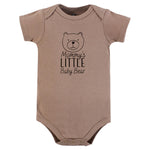 Hudson Baby Infant Boys Cotton Bodysuits 3-Pack, Mommys Baby Bear, 0-3 Months
