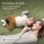 100% Waterproof Queen Mattress Protector - 360 Protection Against Spills, Stains & Accidents for Parents & Pet Owners - Noiseless & Cooling Viscose Made from Bamboo (White)