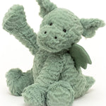 Jellycat Fuddlewuddle Dragon Stuffed Animal, 9 inches - Mythical Plush Toy - Classic Children's Gift