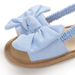 COSANKIM Infant Baby Girls Summer Sandals with Flower Soft Sole Newborn Toddler First Walker Crib Dress Shoes(6-12 months infant 13 light blue)