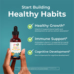 MARYRUTH'S Organics Multivitamin & Multimineral with Iron for Toddlers | USDA Organic | Sugar Free | Multivitamin Liquid Drops for Kids Ages 1-3 | Immune Support | Vegan | Non-GMO | 2 Fl Oz