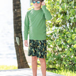 RuggedButts® Baby/Toddler Boys Rainforest Long Sleeve Rash Guard - 3-6m