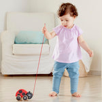 Hape Ladybug Pull-Along | Easy Pull Flapping Wooden Toddler Toy, Multi-Color