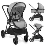Lite 2.0 Baby Stroller with Bassinet Mode, 2-in-1 Foldable Infant Stroller with Reversible Seat and UPF 50+ Canopy, Black