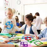Chinco 24 Pieces Shape Geometric Tracing Stencils Set for Kids Children Simple Painting Shape Templates Geometric Drawing Stencils Templates for Toddlers Preschooler Drawing DIY Craft