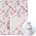 CREVENT Cozy Soft and Warm Mink Baby Blanket with Sherpa Backing, Gift Packing with Ribbon for Newborn Infant Toddler's Crib Cot Stroller (30"X40" Little Dream)