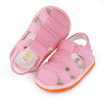 WILLFUN Baby Boy Girl Summer Infant Squeaky Sandals Premium Rubber Sole Closed-Toe Non-Slip Shoes Toddler First Walkers