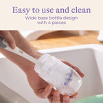 Lansinoh Anti-Colic Baby Bottles for Breastfeeding Babies, 8 Ounces, 3 Count, Includes 3 Medium Flow Nipples, Size M