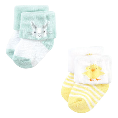 Hudson Baby Unisex Baby Holiday Newborn Terry Socks, Valentine Easter, 6-12 Months