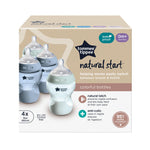 Tommee Tippee Natural Start Anti-Colic 9 oz BPA Free Baby Bottles, 0+ Months, Slow Flow Breast-Like Nipple, Self Sterilizing, Seamless Transition Between Bottle & Breast, Blue & Green, Pack of 4
