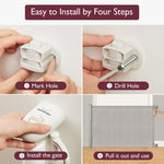 Momcozy Baby Gate, Retractable Baby Gate or Dog Gate 【Easy to USE】 for 33" Tall, Extends up to 55" Wide, for Stairs, Doorways, Hallways, Indoor, Outdoor