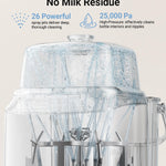 Bear Bottle Washer Pro, Baby Bottle Washer and Sterilizer and Dryer - All in One Machine for Bottles, Pump Parts & Baby Essentials with 90 Detergent Tablets - Effortless, Time-Saving