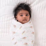 aden + anais Essentials Muslin Swaddle Blankets, Newborn Receiving Blanket for Swaddling, 100% Cotton Baby Swaddle Wrap, 2 Pack, Disney + Friends