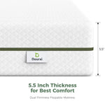 Dourxi Crib Mattress, Dual-Sided Comfort Baby and Toddler Mattress with Gel Memory Foam and Removable Cover, Fits Standard Size Cribs and Toddler Bed, 52x27.5x5.5 inches