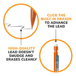 BIC Xtra Smooth Bright Edition Mechanical Pencils, 0.7 mm Medium Point, Refillable and Retractable, 40-Count