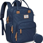 RUVALINO Diaper Bag Backpack-Multifunction Travel Baby Diaper Bag with Changing Pad, Insulated Bottle Holders & Pacifier Case, Large Capacity, Waterproof, Gray