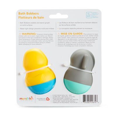 Munchkin® Bath Bobbers Mold Free Baby and Toddler Bath Toy, 6+ Months, Dolphin/Walrus
