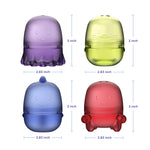 Ubbi Translucent Interchangeable Bath Toys for Baby and Toddler, Colorful Mix and Match Baby Bathtub Toys, Set of 4