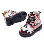 Daclay Kid's Toddler Girl Boots Waterproof Velvet Dress Boots White Little Girl Boy High Top Combat Boots 5 Toddler